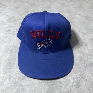 Vintage 90s Buffalo Bills Team NFL Blue Red SnapBack Hat Cap